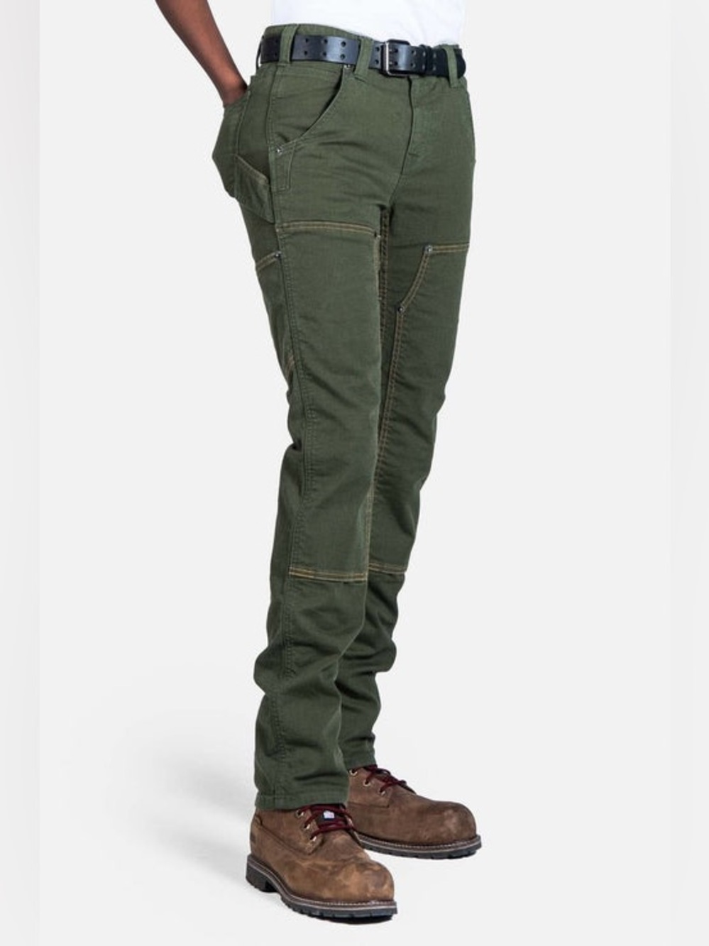 Dovetail Workware Maven X Olive Green Utility Pants, 16, 34 inseam